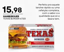 Mercadão Atacadista Hamburguer texas burger oferta