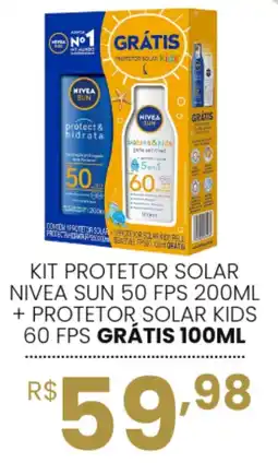 Mercadão Atacadista Kit protetor solar nivea sun 50 fps oferta