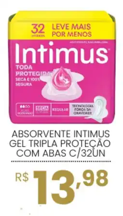 Mercadão Atacadista Absorvente intimus gel tripla proteção com abas c/32un oferta