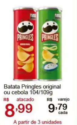 Giga Atacado Batata Pringles original ou cebola oferta
