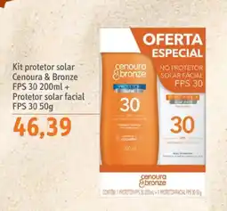 Sonda Kit protetor solar Cenoura & Bronze FPS 30 + Protetor solar facial FPS 30 oferta