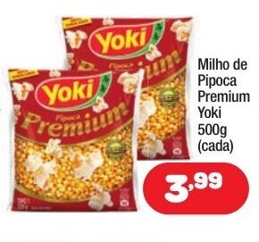 Costazul Supermercados Milho de Pipoca Premium Yoki 500g oferta