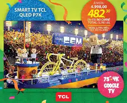 Lojas Cem Smart tv tcl qled p7k oferta