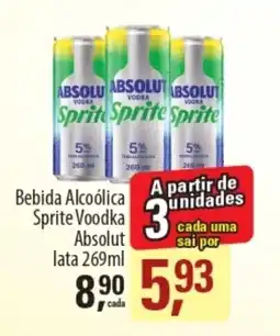 Asun Bebida Alcoólica Sprite Voodka Absolut lata oferta