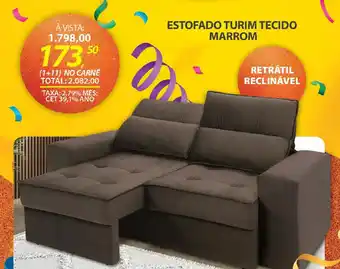 Estofado turim tecido marrom