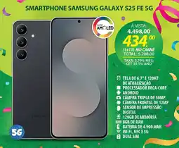 Lojas Cem Smartphone samsung galaxy s25 fe 5g oferta