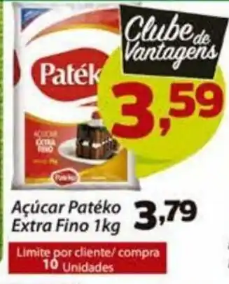Confiança Supermercados Acucar Pateko Extra Fino 1kg oferta
