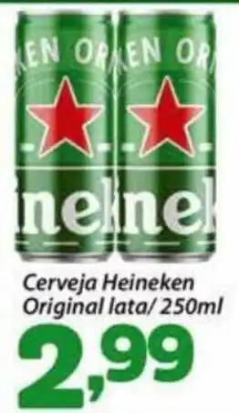 Confiança Supermercados Cerveja Heineken Original 250ml lata oferta