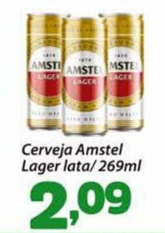 Confiança Supermercados Cerveja Amstel Lager lata 269ml oferta