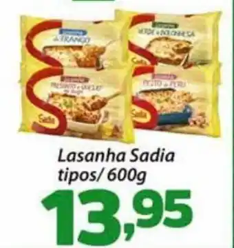Confiança Supermercados Lasanha Sadia tipos 600g oferta