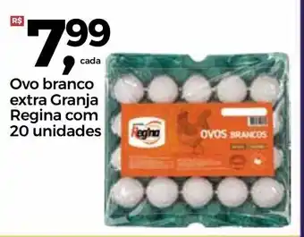 Atacadão Ovo Branco extra Granja Regina com 20 unidades oferta