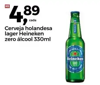 Atacadão Cerveja Holandesa lager Heineken zero alcool 330ml oferta