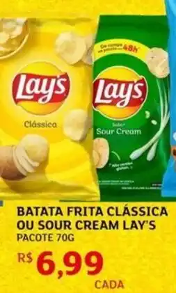 Assaí Atacadista Batata frita clássica ou sour cream lay's pacote oferta