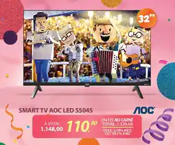 Lojas Cem Smart tv aoc led s5045 oferta