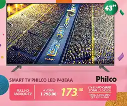 Lojas Cem Smart tv philco led p43eaa oferta