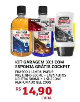 Assaí Atacadista Kit garagem 3x1 com esponja grátis cockpit oferta