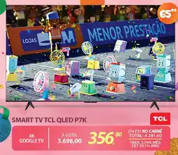 Lojas Cem Smart tv tcl qled p7k oferta