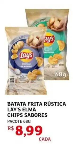 Batata frita rústica lay's elma chips sabores