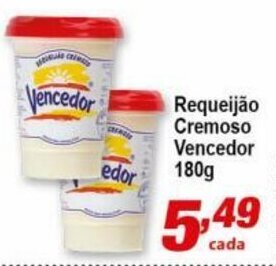 Requeijao cremoso Vencedor 180g