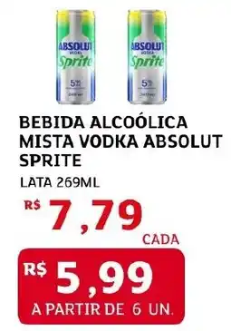 Assaí Atacadista Bebida alcoólica mista vodka absolut sprite oferta