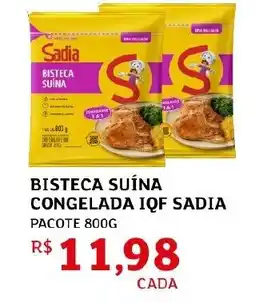 Assaí Atacadista Bisteca suína congelada iqf sadia oferta
