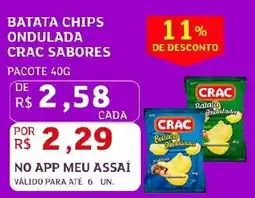 Assaí Atacadista Batata chips ondulada crac sabores pacote oferta