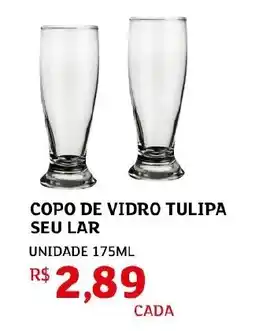 Assaí Atacadista Copo de vidro tulipa seu lar oferta