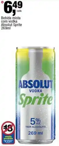 Frangolândia Bebida mista com vodka Absolut Sprite oferta