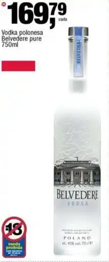 Frangolândia Vodka polonesa Belvedere pure oferta