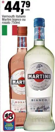 Frangolândia Vermouth italiano Martini bianco ou rosato oferta