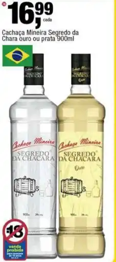 Frangolândia Cachaça Mineira Segredo da Chara ouro ou prata oferta