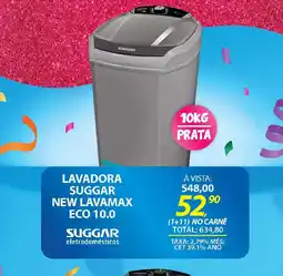 Lojas Cem Lavadora suggar new lavamax eco 10.0 oferta