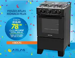 Lojas Cem Fogão atlas mônaco plus oferta
