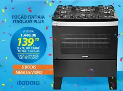 Lojas Cem Fogão itatiaia itaglass plus oferta