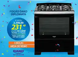 Lojas Cem Fogão dako diplomata oferta