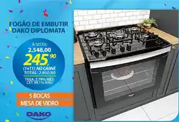 Lojas Cem Fogão de embutir dako diplomata oferta