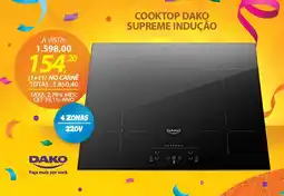 Lojas Cem Cooktop dako supreme indução oferta