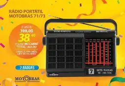 Lojas Cem Rádio portátil motobras 71/73 oferta
