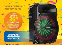 Lojas Cem Caixa acústica polyvox xc710t oferta