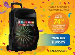 Lojas Cem Caixa acústica polyvox xc715t oferta