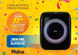 Lojas Cem Caixa acústica philco pcx4800 oferta