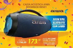 Lojas Cem Caixa acústica aiwa boombox bbs01 oferta