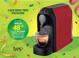 Lojas Cem Cafeteira três passione oferta