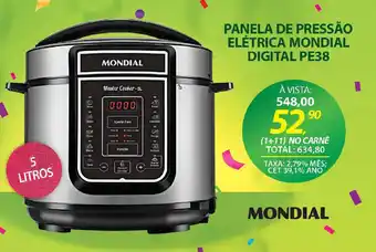 Lojas Cem Panela de pressão elétrica mondial digital pe38 oferta