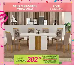 Lojas Cem Mesa copa vidro minas luxo oferta