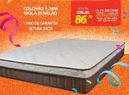 Lojas Cem Colchão 1,38m mola in milão oferta