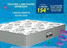 Lojas Cem Colchão 1,38m castor expressive oferta
