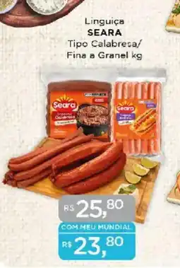 Supermercados Mundial Linguiça SEARA oferta