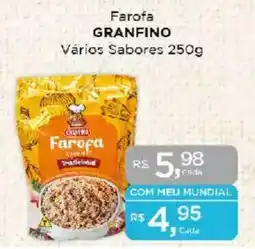 Supermercados Mundial Farofa GRANFINO Vários Sabores oferta