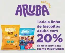 Supermercados Mundial Toda a linha de biscoitos Aruba oferta